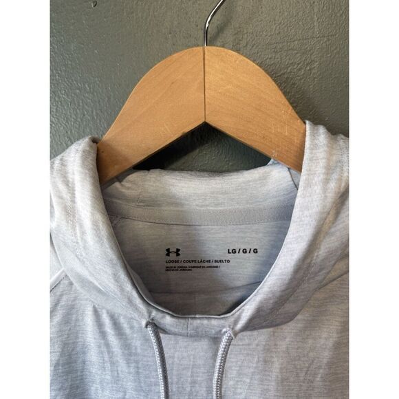 Under Armour Womens Gray Athletic Pullover Hooded Sweatshirt Size Large - Picture 3 of 3
